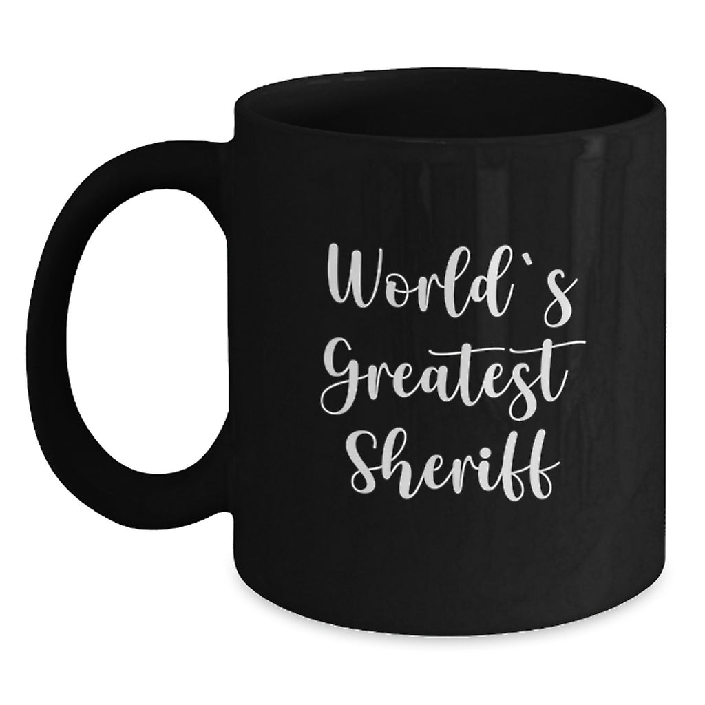 For Him Keepsake Birthday Gift World's Greatest Sheriff Ceramic 11oz Mug - Main