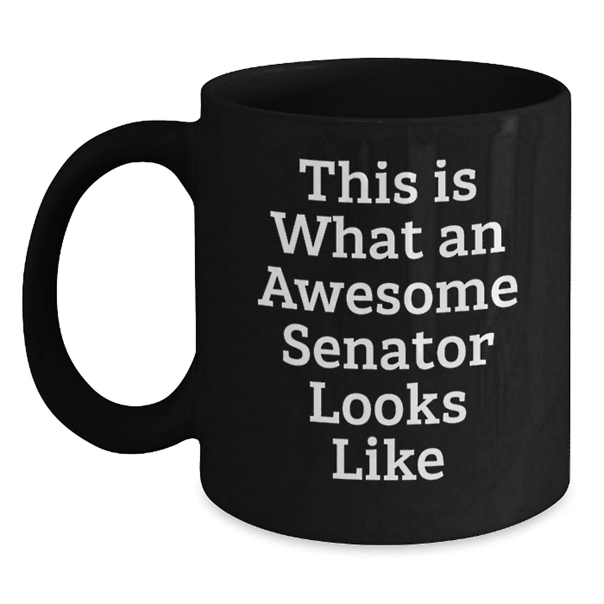 Senator Keepsake Ceramic Black Coffee Mug for Him Birthday Gift Premium - Main