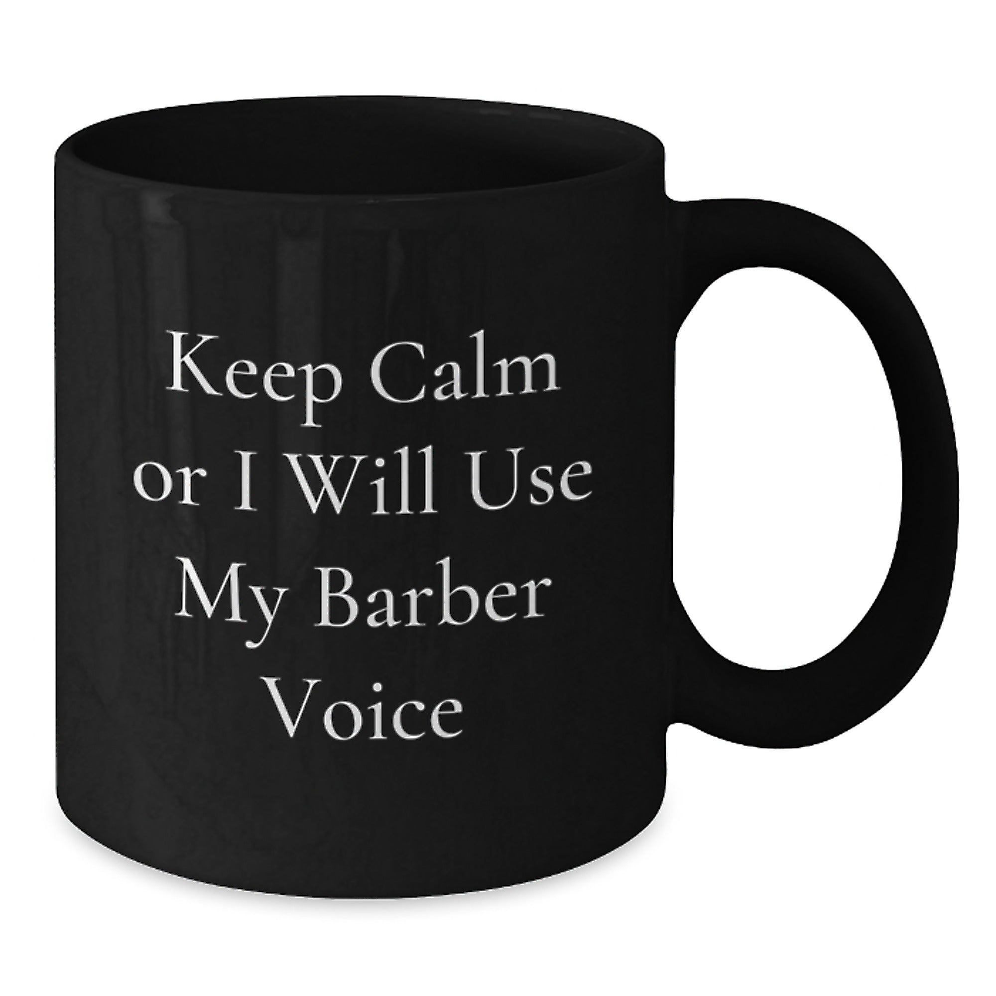 Barber Keepsake Black Coffee Mug for Him Birthday Gift 11oz Ceramic - Additional