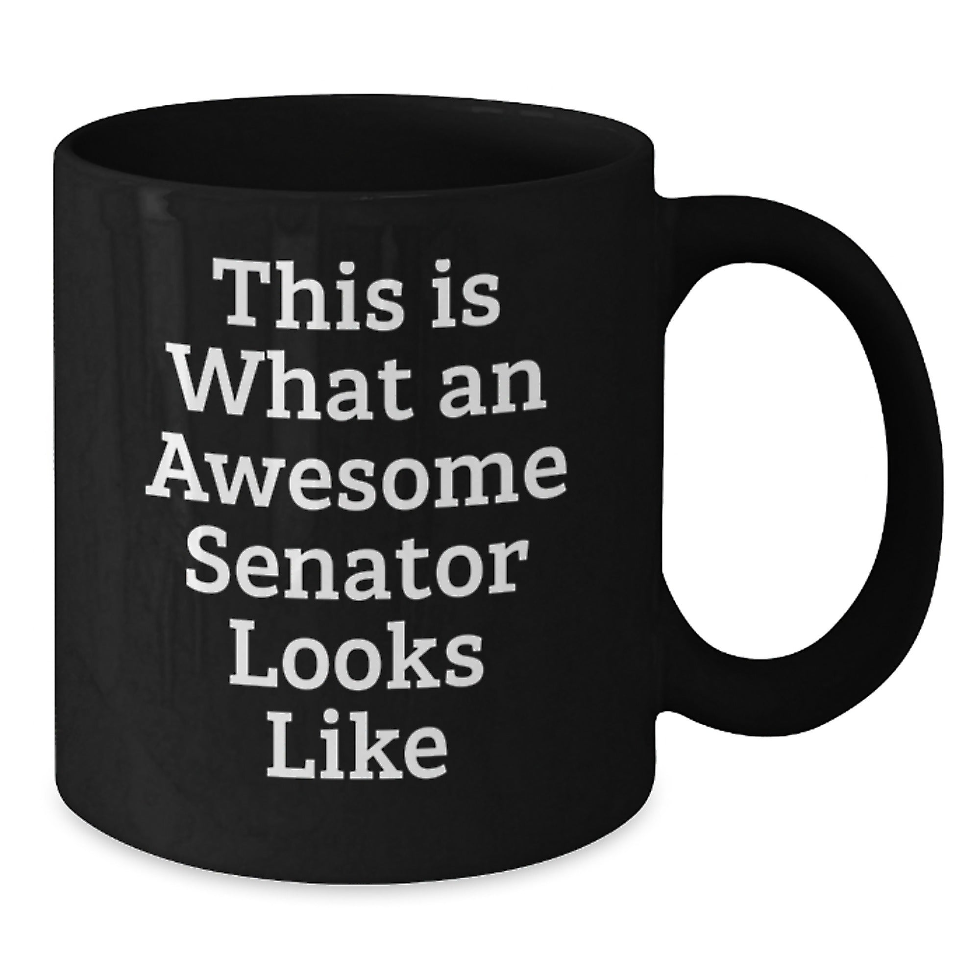 Senator Keepsake Ceramic Black Coffee Mug for Him Birthday Gift Premium - Additional