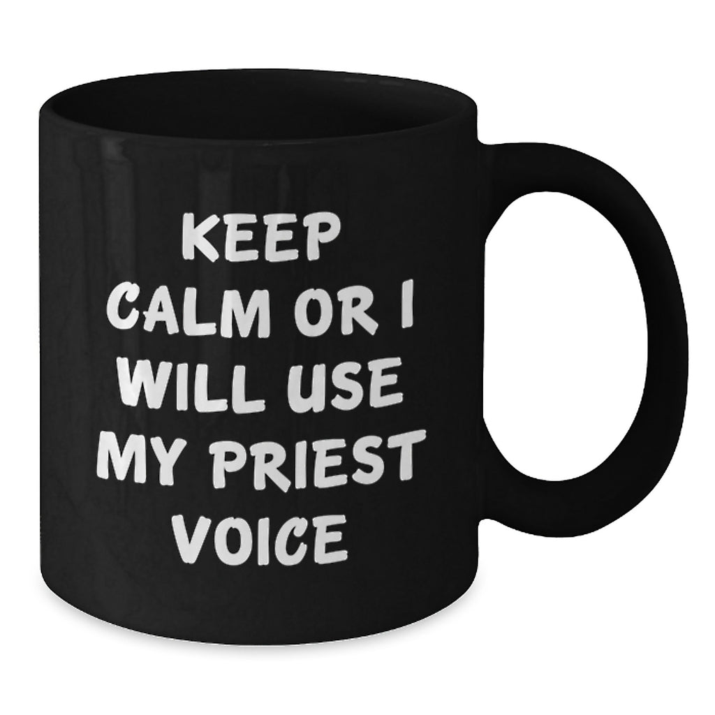 Priest Keepsake Black Coffee Mug for Him Birthday Gift - Additional