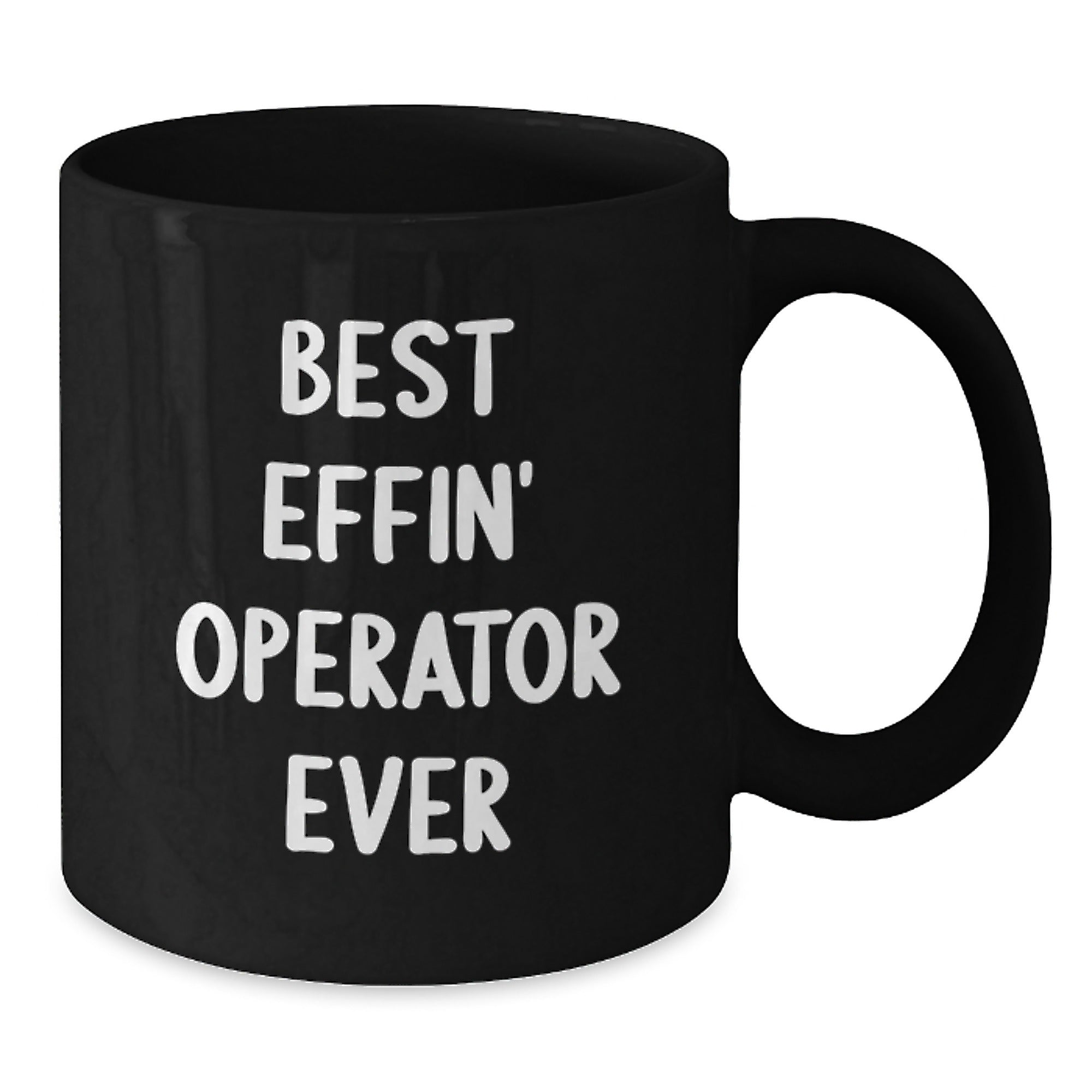 Operator Keepsake Black Coffee Mug for Him Birthday Gift Best Effin' - Additional