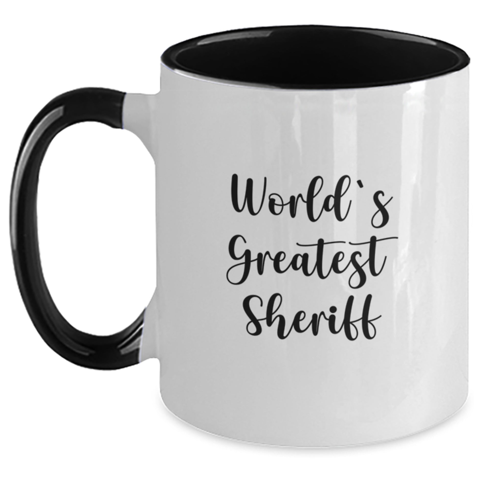 Sheriff Keepsake Two Tone Coffee Mug for Him Birthday Gift - Main