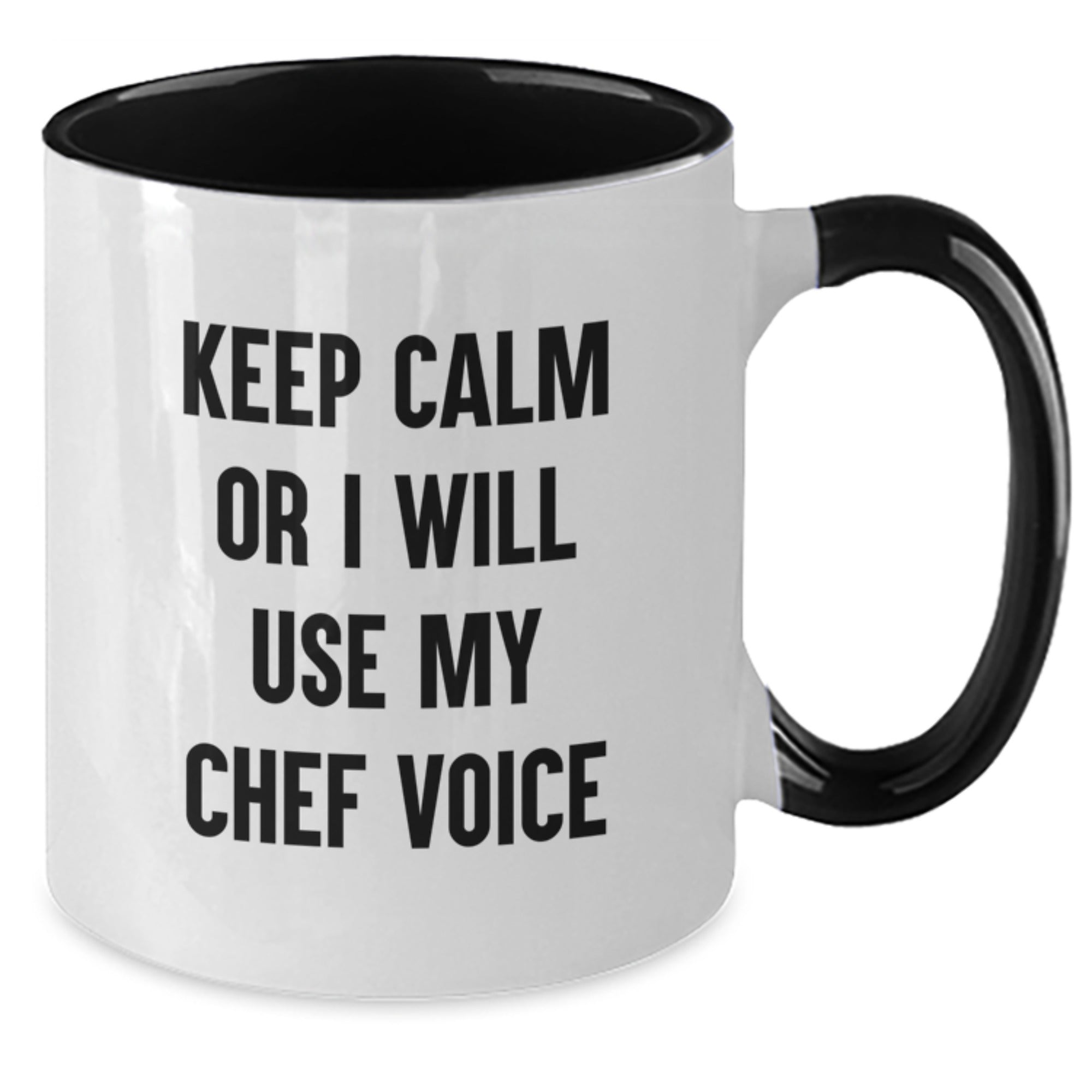 Birthday Gift for Her Chef Keeps Calm Mug – Present in Black & White - Additional