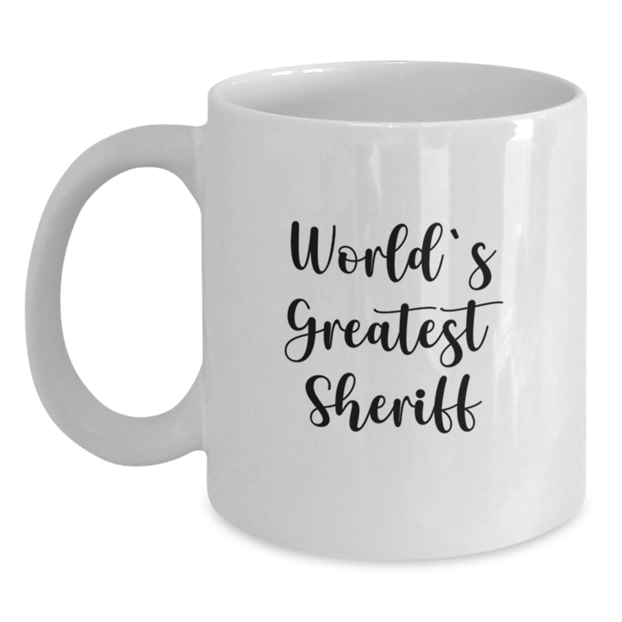 Sheriff White Coffee Mug Premium Keepsake Birthday Gift for Him - Main