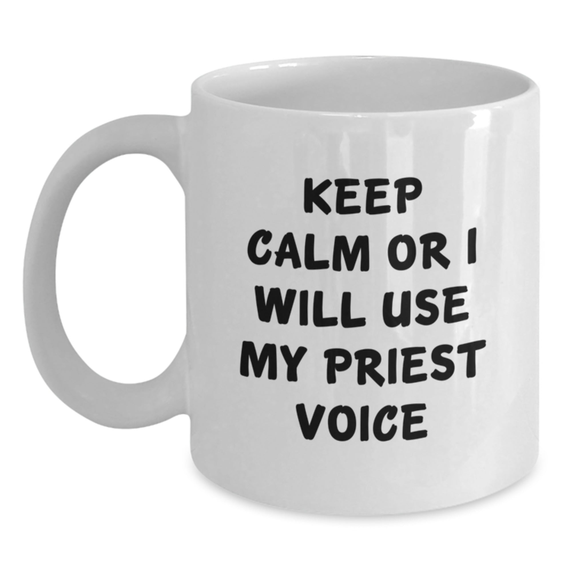 Priest Keepsake White Coffee Mug for Him Birthday Gift Ceramic 11oz - Main