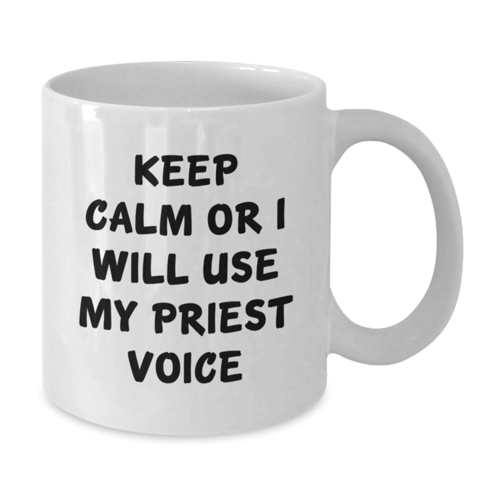 Priest Keepsake White Coffee Mug for Him Birthday Gift Ceramic 11oz - Additional