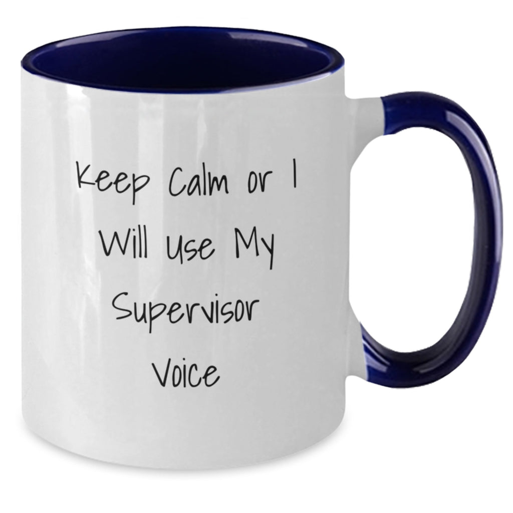 Supervisor Keepsake Two Tone Coffee Mug for Him Birthday Gift Black - Additional