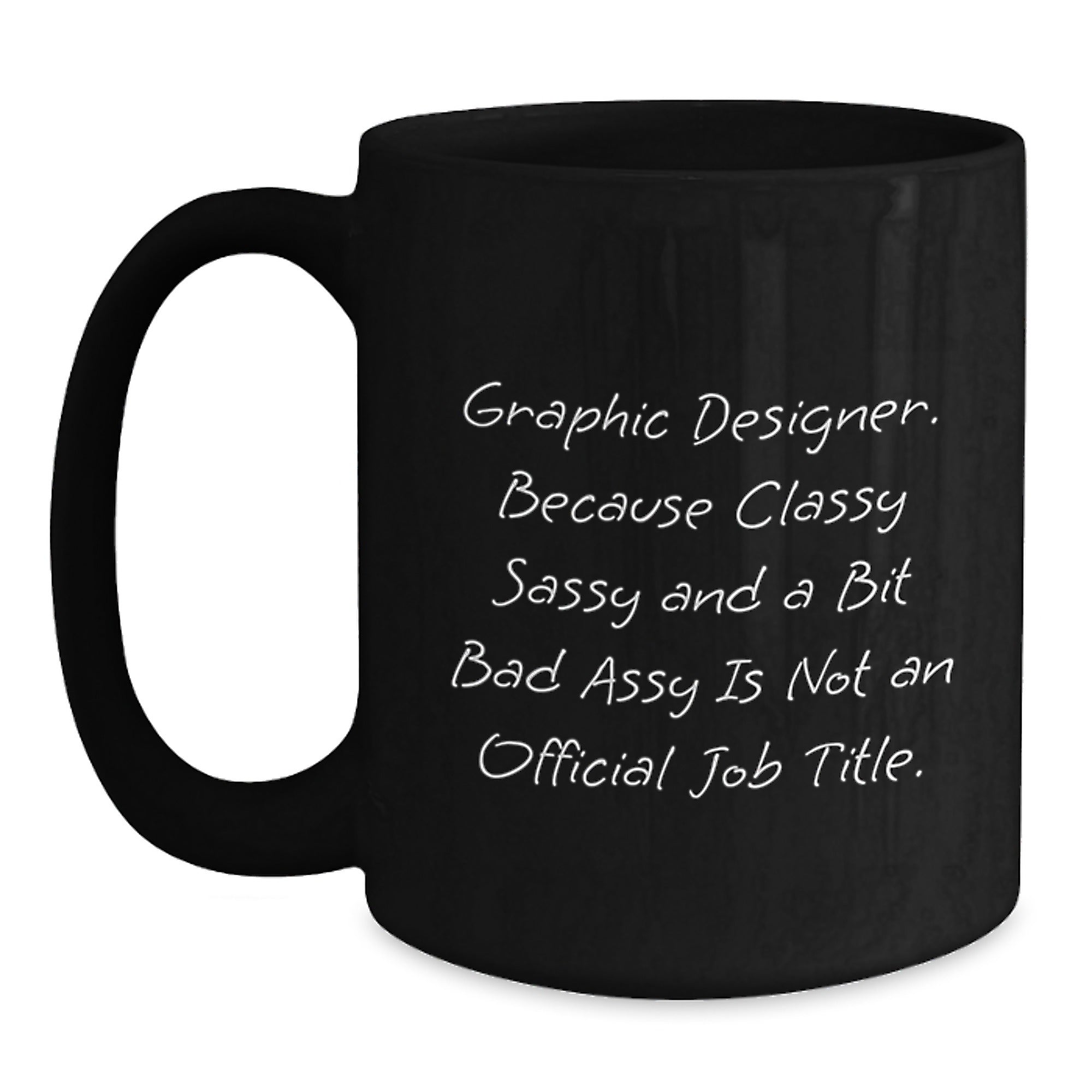 Funny Graphic Designer Gifts from Family and Friends for Men Women Coworkers Black Coffee Mug - Main