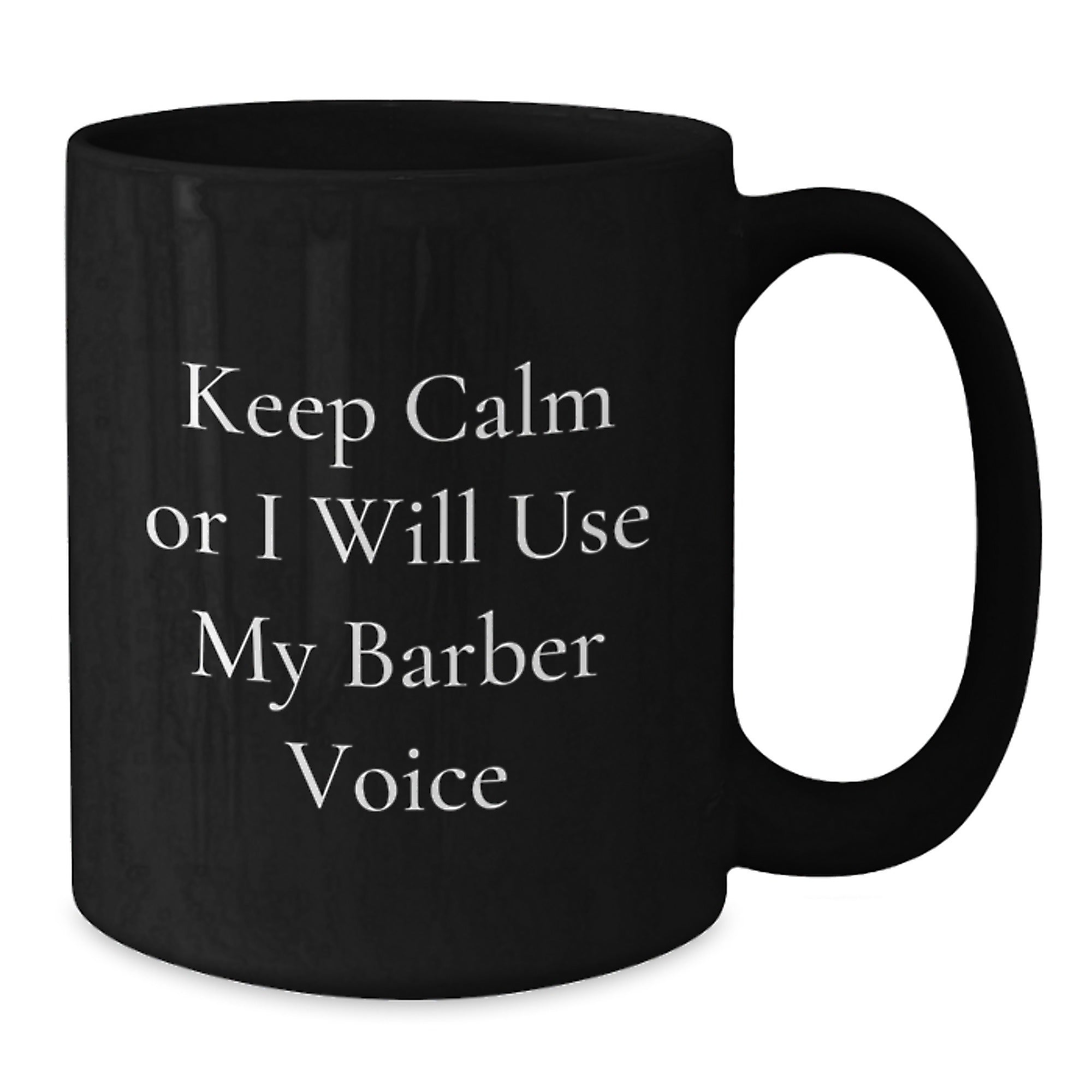 Barber Keepsake Black Coffee Mug for Him Birthday Gift 11oz Ceramic - Additional