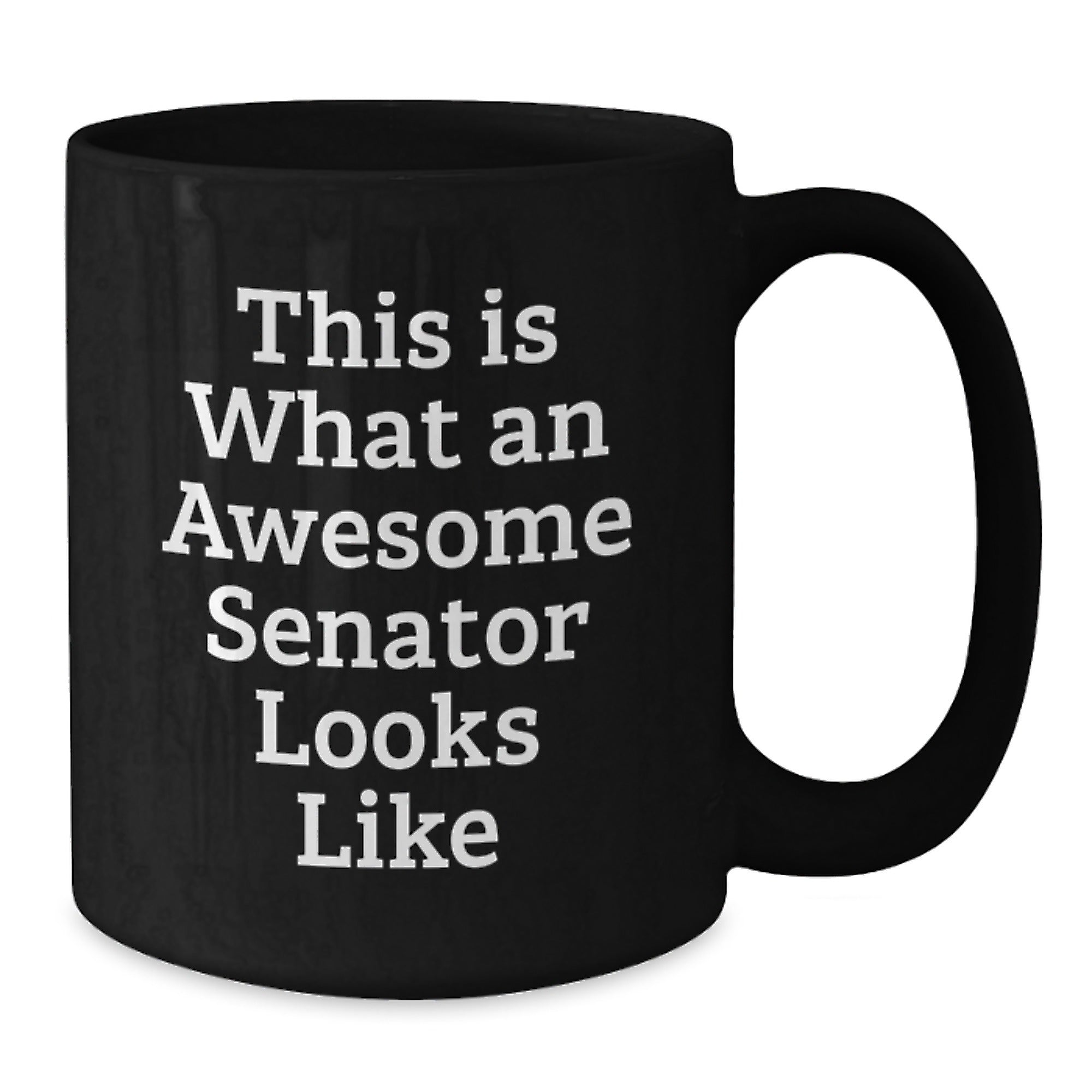 Senator Keepsake Ceramic Black Coffee Mug for Him Birthday Gift Premium - Additional