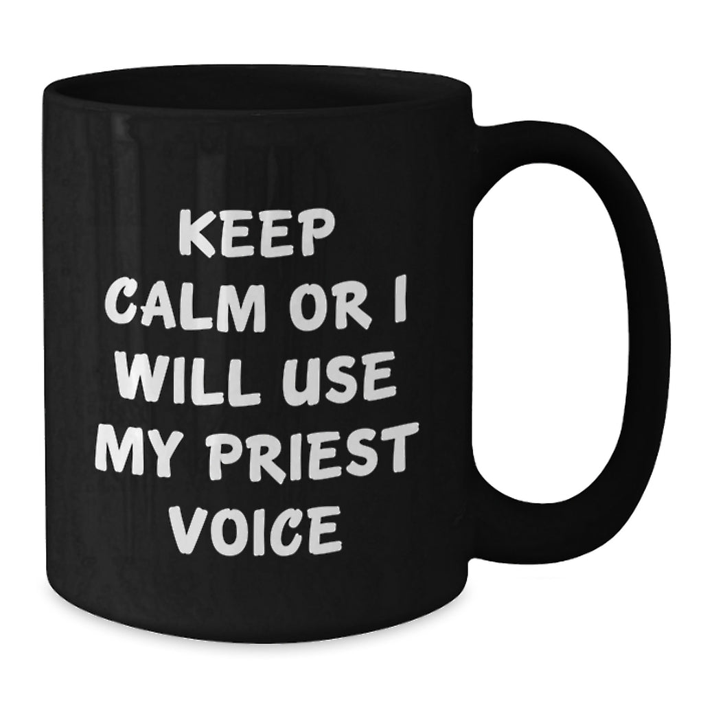 Priest Keepsake Black Coffee Mug for Him Birthday Gift - Additional