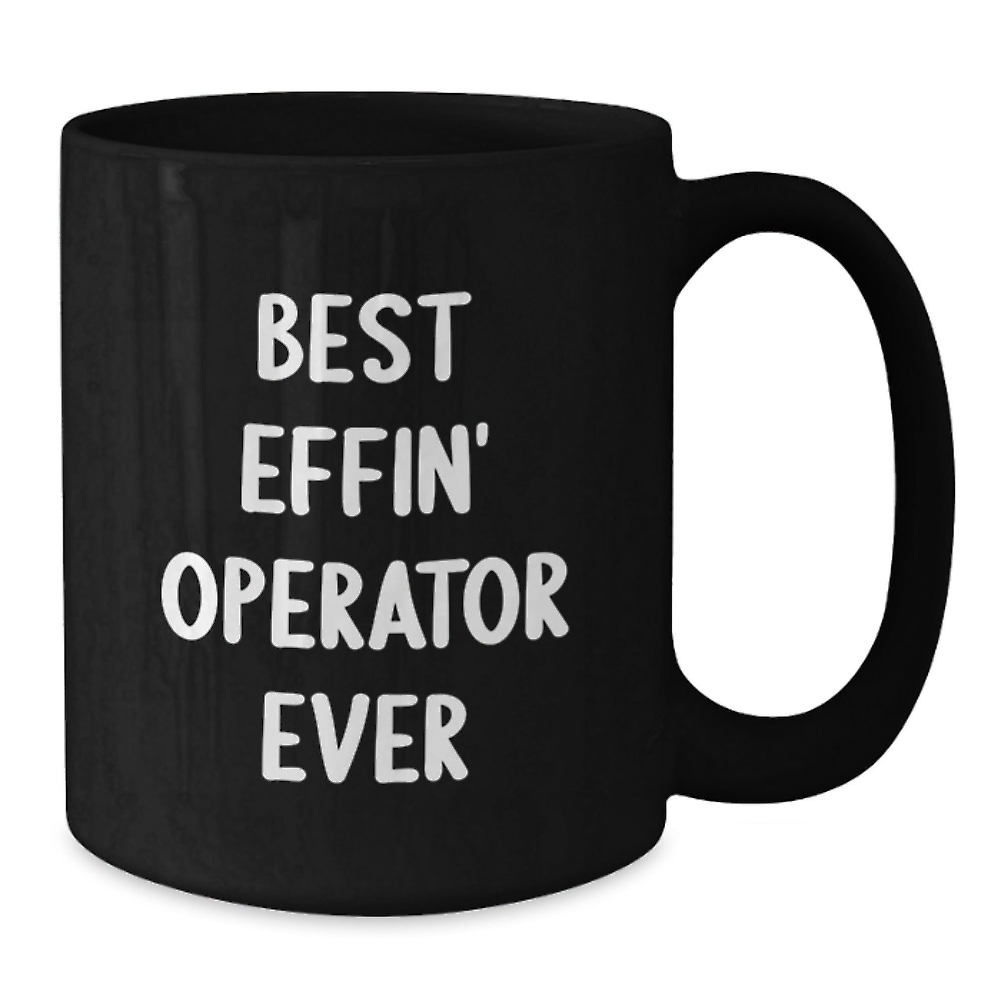 Operator Keepsake Black Coffee Mug for Him Birthday Gift Best Effin' - Additional