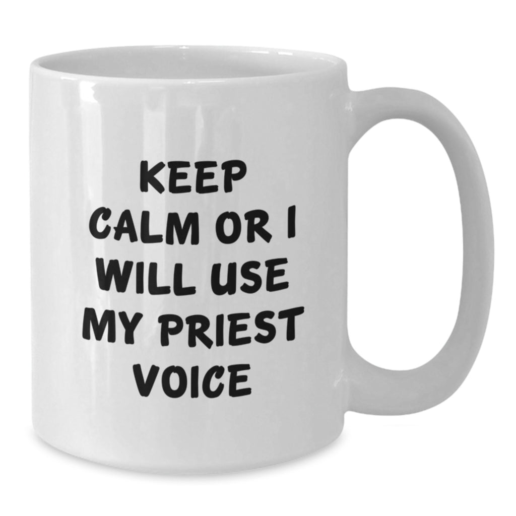 Priest Keepsake White Coffee Mug for Him Birthday Gift Ceramic 11oz - Additional