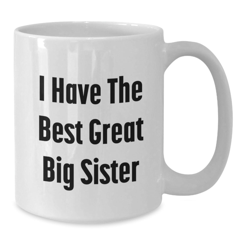 Birthday Gift for Mom Present – Big Sister White Coffee Mug 11oz - Additional