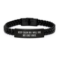 Birthday Gift for Her Chef Interlaced Leather Bracelet Present - Image 1