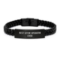 Operator Keepsake Interlaced Leather Bracelet for Him Birthday Gift - Image 1
