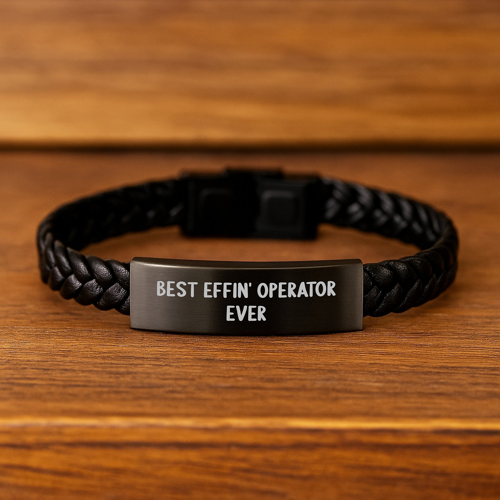 Operator Keepsake Interlaced Leather Bracelet for Him Birthday Gift - Image 2