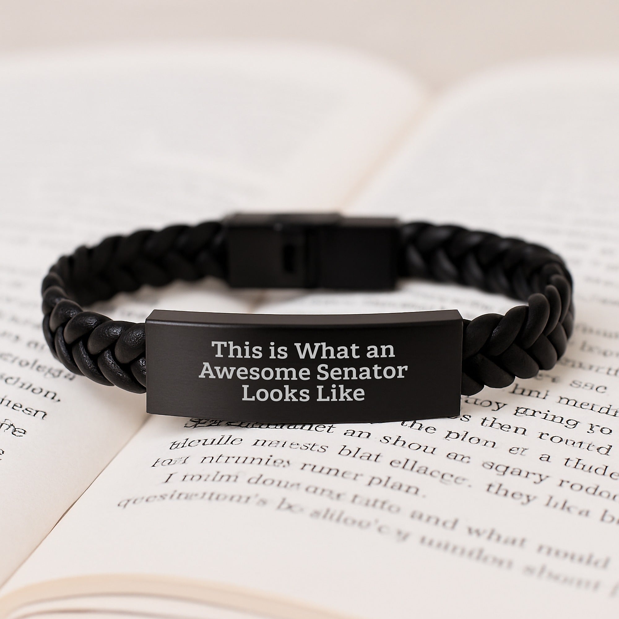Senator Keepsake Interlaced Leather Bracelet Him Chic Birthday Gift - Image 3
