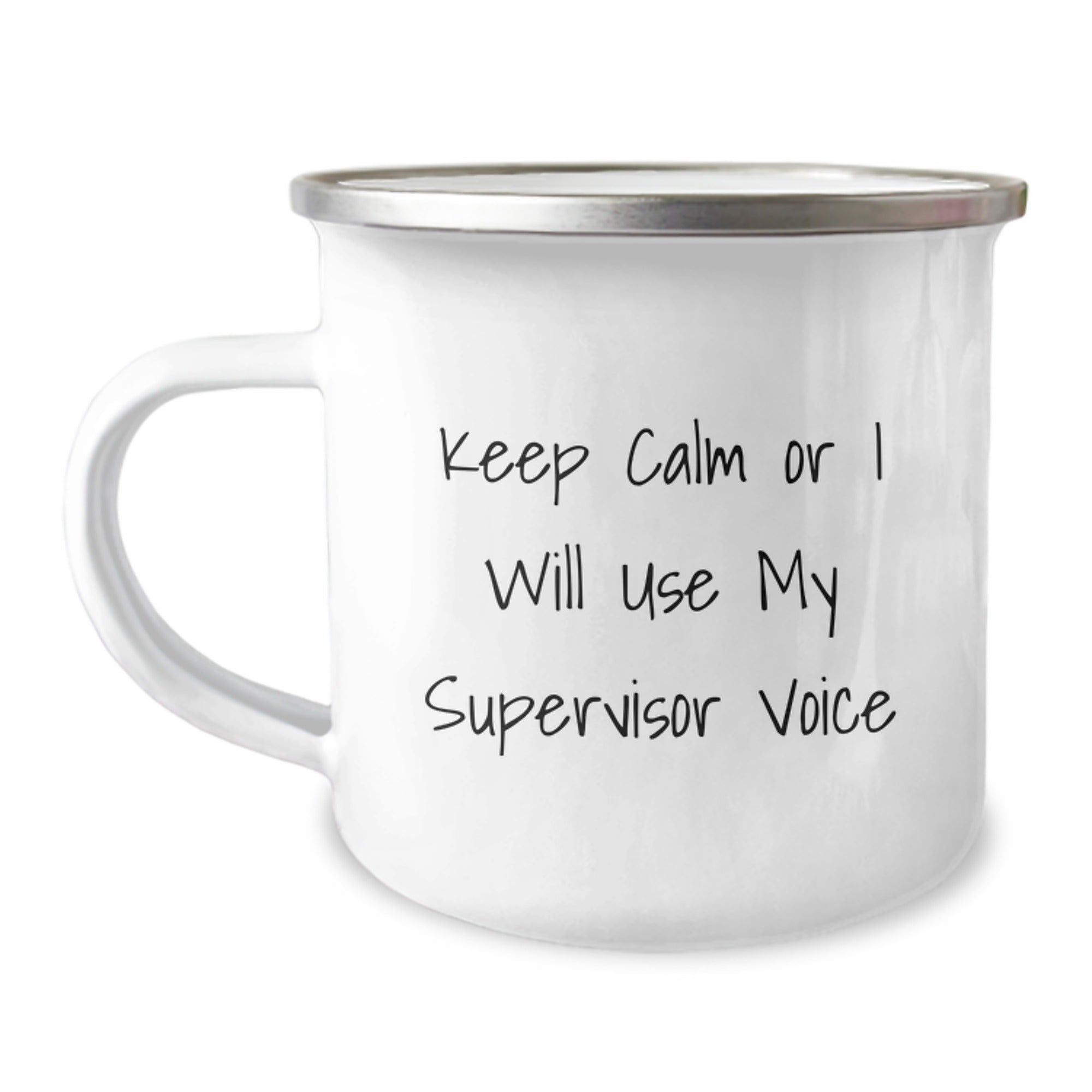 Supervisor Keepsake Camping Mug for Him Birthday Gift 12oz Steel Enamel - Image 1