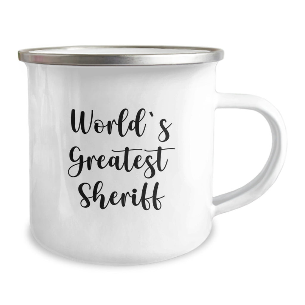 Sheriff Camping Mug Keepsake for Him World's Greatest Birthday Gift - Image 2