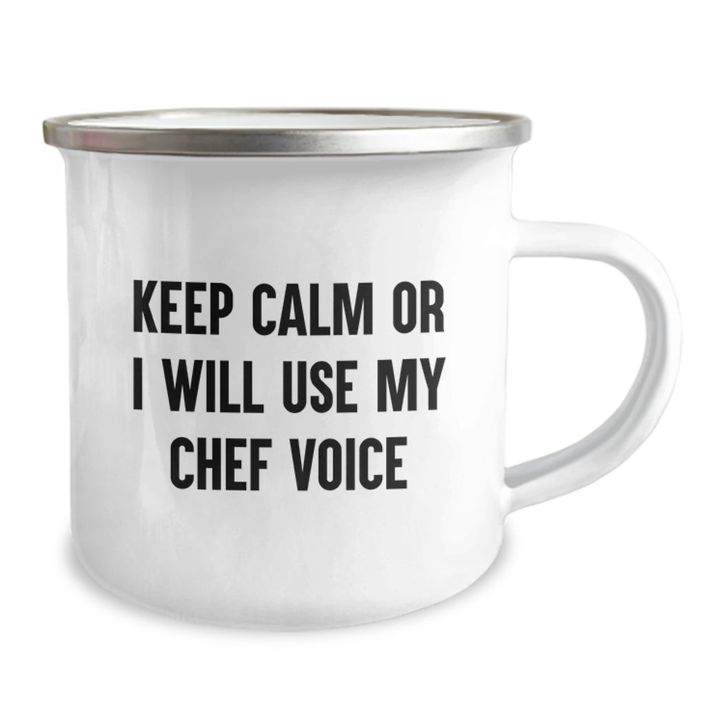 Birthday Gift Camping Mug for Her – Keep Calm Or I Will Use My Chef - Image 2