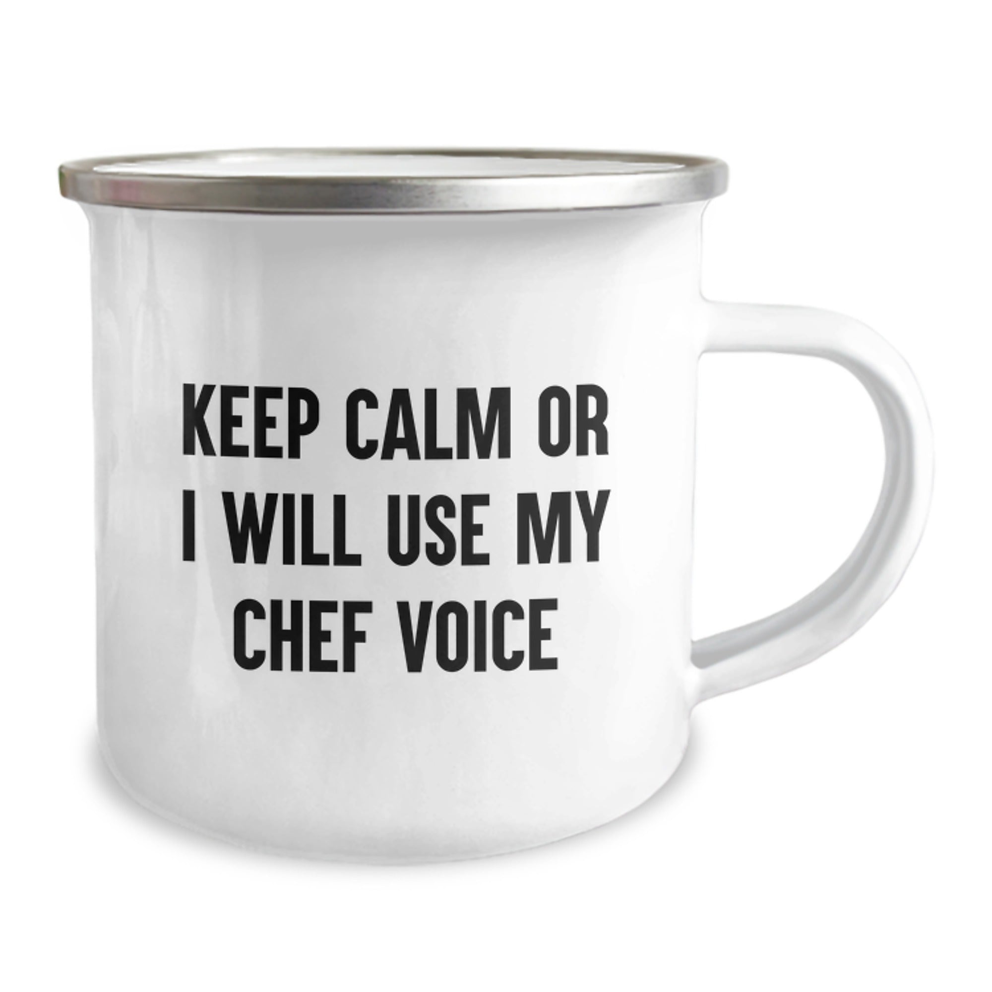 Birthday Gift Camping Mug for Her – Keep Calm Or I Will Use My Chef - Image 2