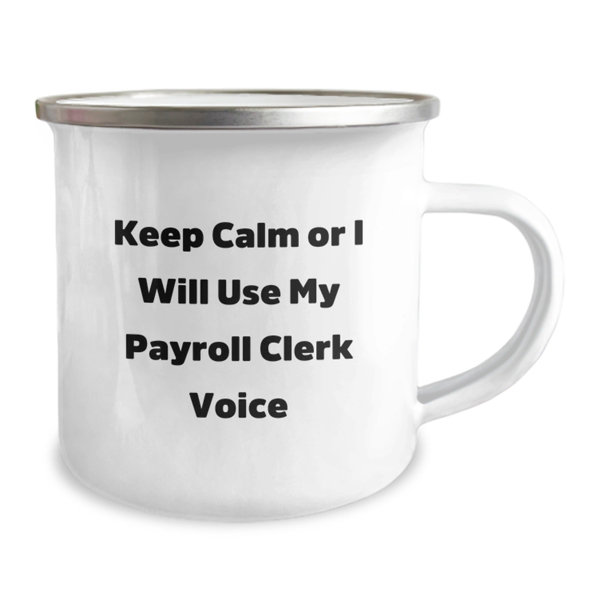 Payroll Clerk Keepsake Camping Mug for Him Birthday Gift with Enamel - Image 2