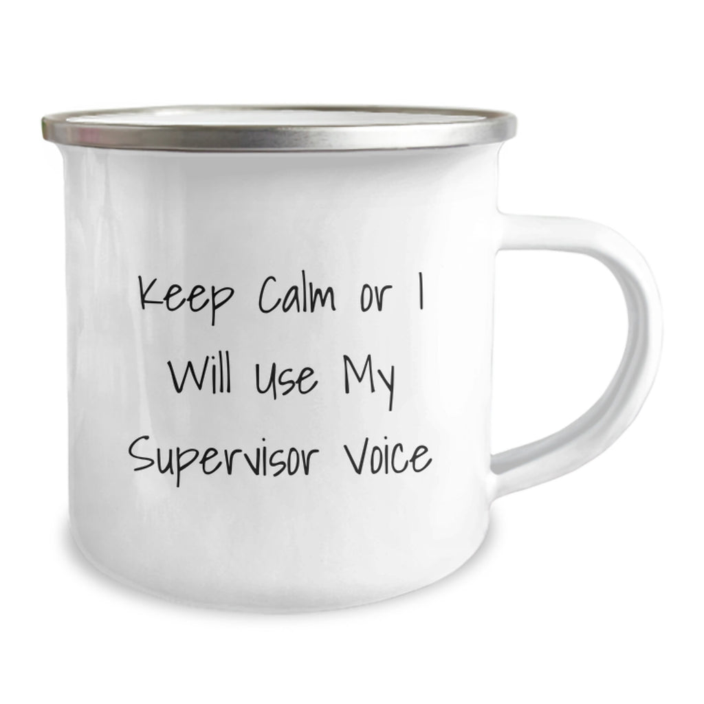 Supervisor Keepsake Camping Mug for Him Birthday Gift 12oz Steel Enamel - Image 2