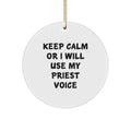 Christmas Gift for Her Priest Circle Ornament Present - Image 1