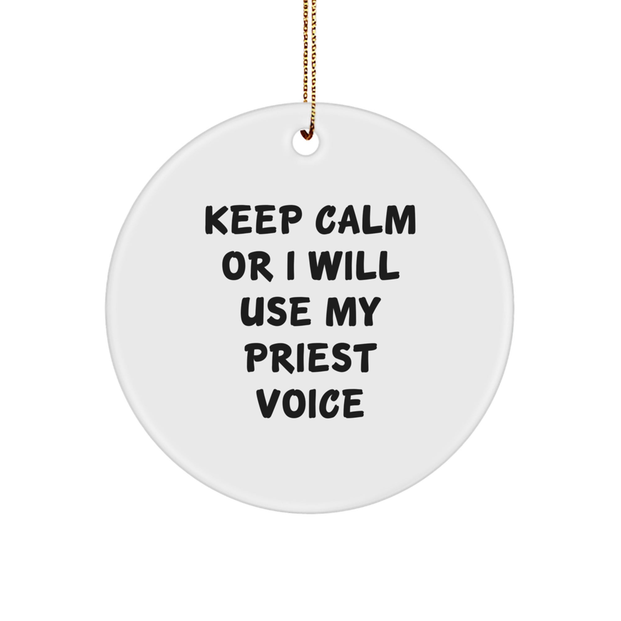 Christmas Gift for Her Priest Circle Ornament Present - Image 1