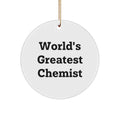 Christmas Gift for Her Chemist Circle Ornament World's Greatest Chemist - Image 1