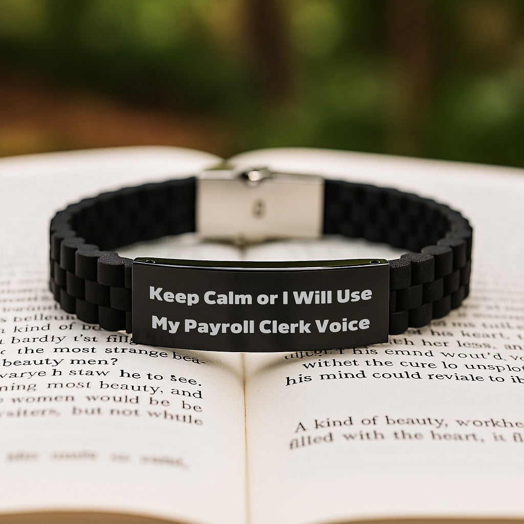 Payroll Keepsake Black Adjustable Bracelet for Him Birthday Gift - Image 2