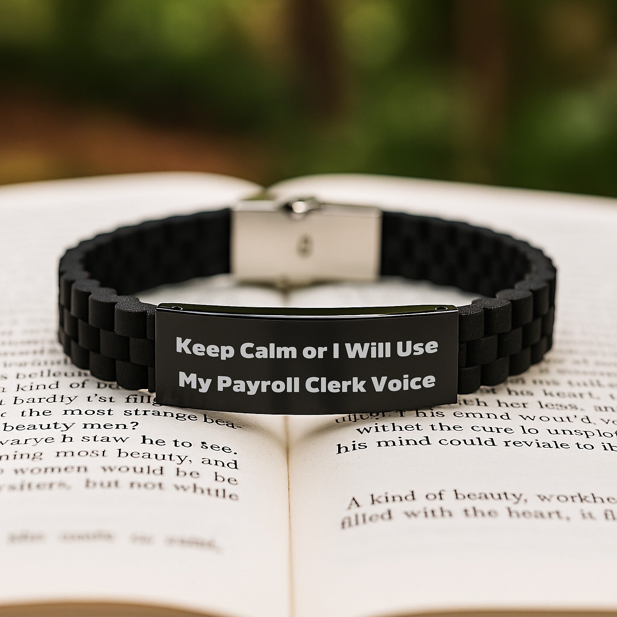 Payroll Keepsake Black Adjustable Bracelet for Him Birthday Gift - Image 2