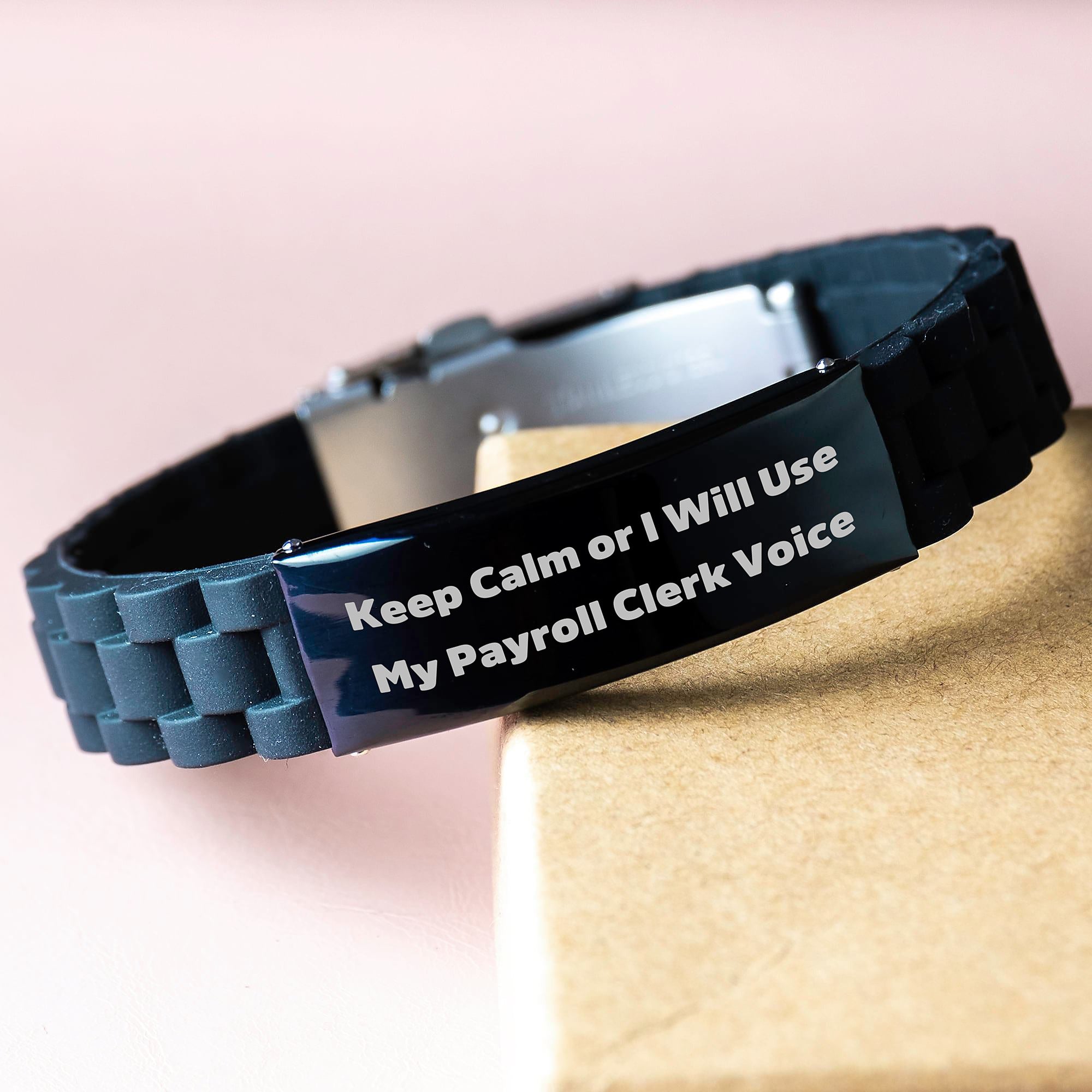 Payroll Keepsake Black Adjustable Bracelet for Him Birthday Gift - Image 3