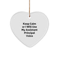 Christmas Gift for Her Assistant Principal Heart Ornament Present - Image 1