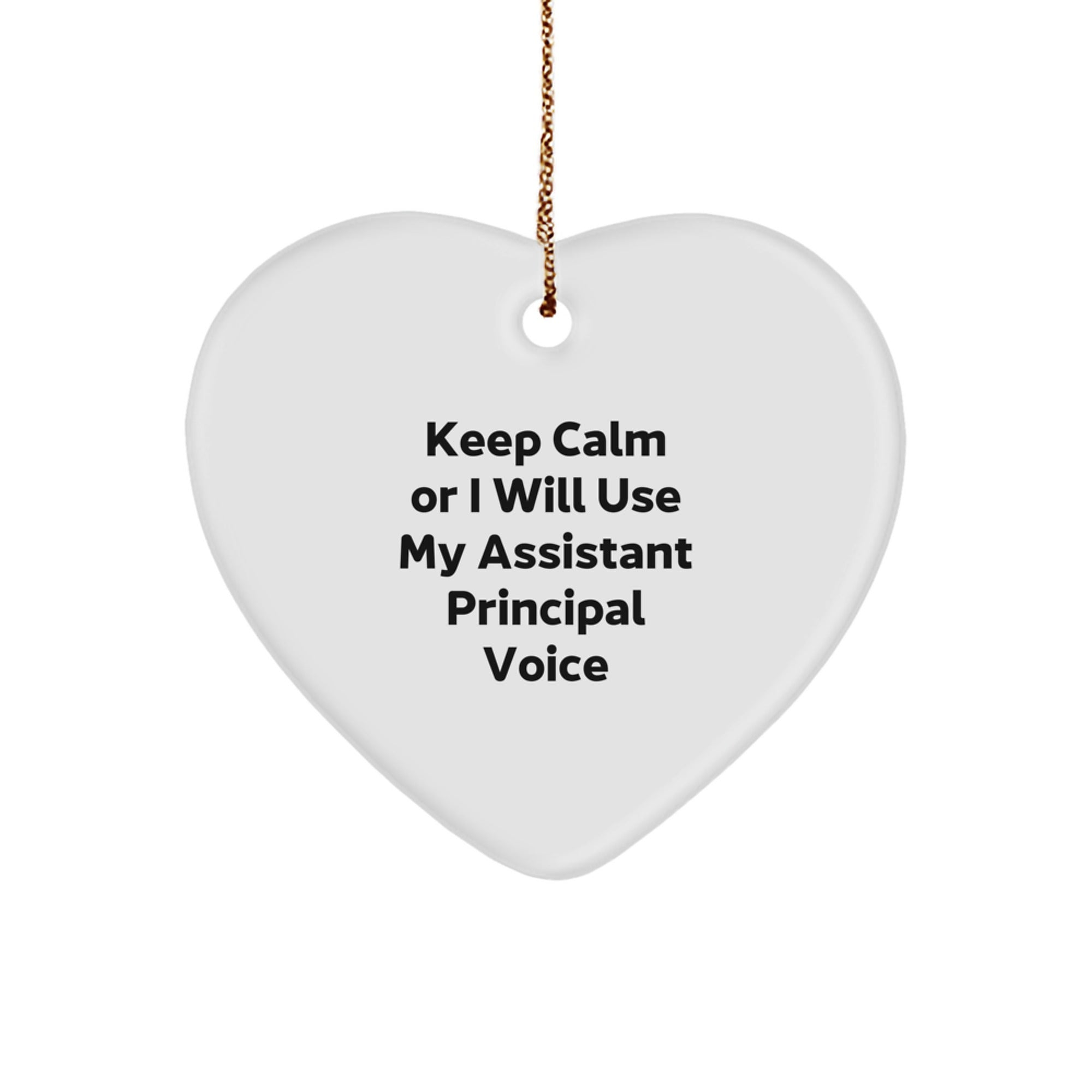 Christmas Gift for Her Assistant Principal Heart Ornament Present - Image 1