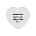 Payroll Clerk Heart Ornament Christmas Gift for a Best Friend Companion - Image 1
