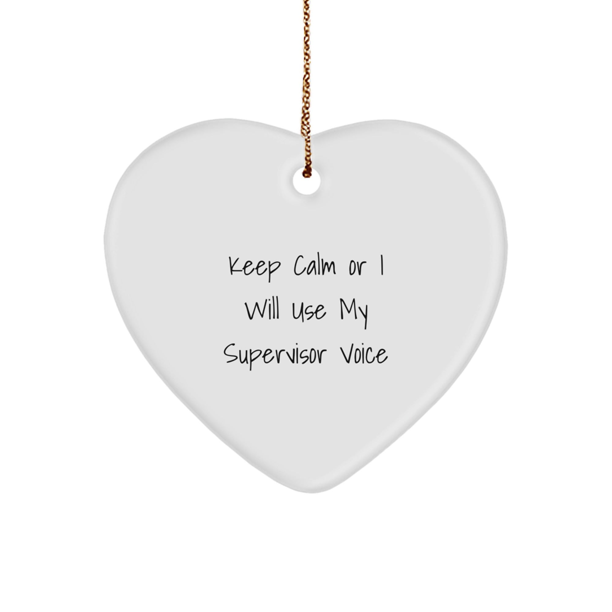 Supervisor Keepsake Heart Durable Christmas Ornament for Him Gift - Image 1