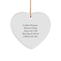 Gifts from Family to Graphic Designer, Funny Heart Ornament for Christmas Unique Gifts, Graphic Designer Heart Shaped Ornaments - Image 1