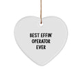 Operator Keepsake Christmas Heart Ornament for Him Durable Gift - Image 1