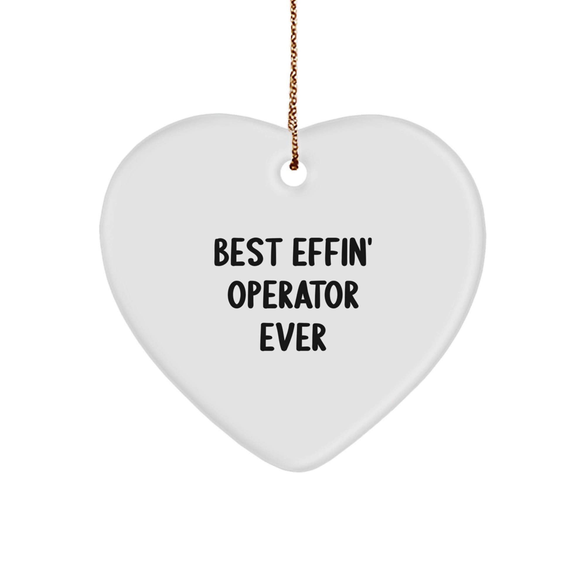 Operator Keepsake Christmas Heart Ornament for Him Durable Gift - Image 1