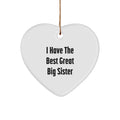Christmas Gift for Mom Present Big Sister Heart Ornament Surprise - Image 1