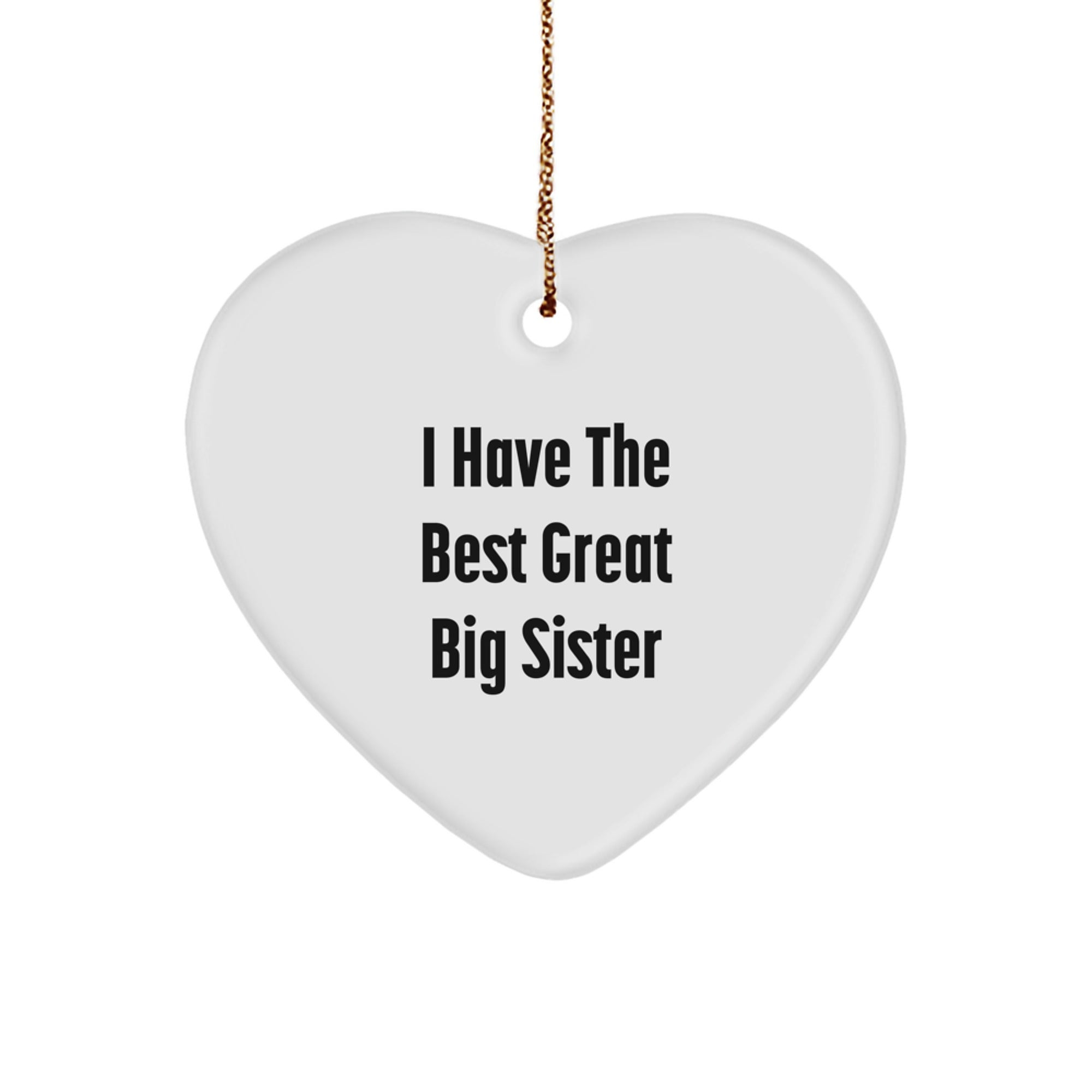 Christmas Gift for Mom Present Big Sister Heart Ornament Surprise - Image 1