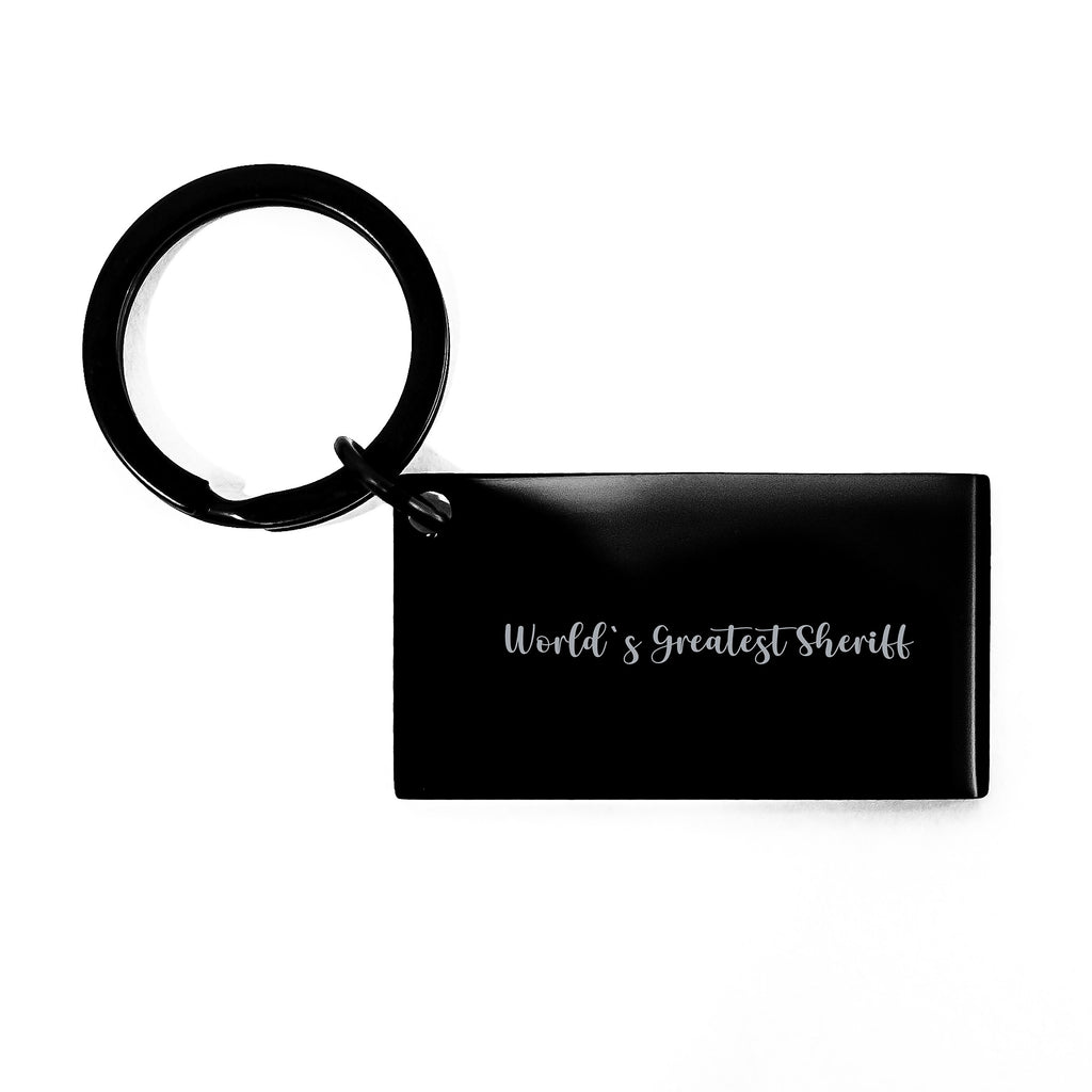 Sheriff Keepsake Keychain for Him Birthday Gift - Image 1