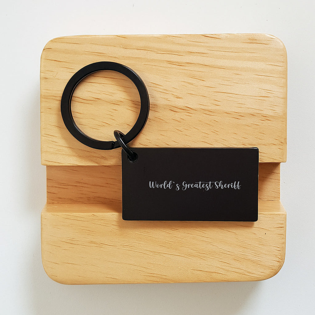 Sheriff Keepsake Keychain for Him Birthday Gift - Image 2
