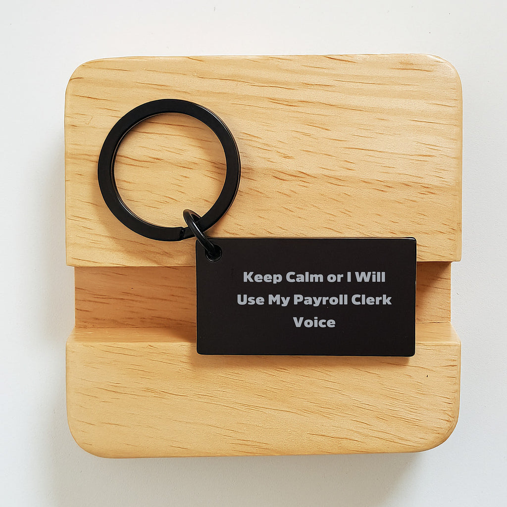 Payroll Clerk Keepsake Keychain for Him Birthday Gift with Engraved - Image 2