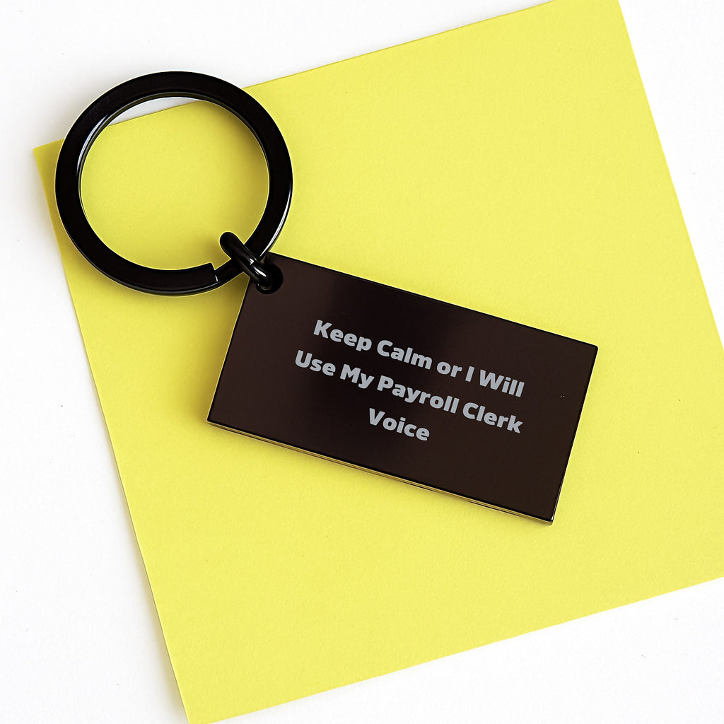 Payroll Clerk Keepsake Keychain for Him Birthday Gift with Engraved - Image 3