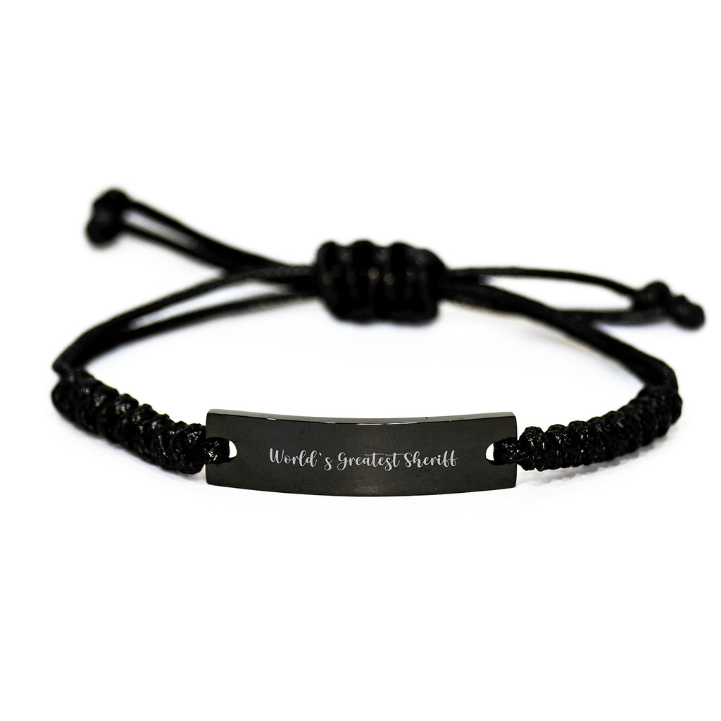 Sheriff Keepsake Rope Bracelet for Him Birthday Gift - Image 1