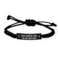 Birthday Gift for Chef Rope Bracelet – Keep Calm Or I Will Use My Voice - Image 1